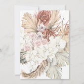 Wreath Pampas Grass Floral Tropical Oerwoud Kaart (Achterkant)