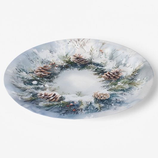 Wreath Papieren Bordje (Gekanteld)