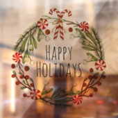 Wreath Prettige feestdagen Raamsticker (Vel 2)