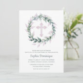 Wreath roze cross-first communiqués (Staand voorkant)