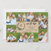 Wreath Rustic 10 Multi Photo Save the Date (Voorkant)
