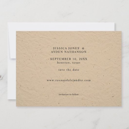 Wreath Rustic 10 Multi Photo Save the Date (Achterkant)