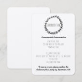 Wreath Rustic Kraft Accommodatie Kaart (Voorkant / Achterkant)