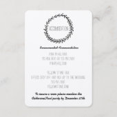 Wreath Rustic Kraft Accommodatie Kaart (Voorkant)