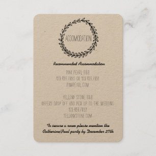 Wreath Rustic Kraft Accommodatie Kaart