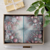 Wreath Sage Green & Pink Decoupage Tissuepapier (Geschenk)