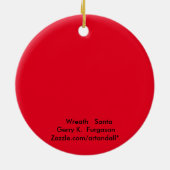 WREATH SANTA 2018 COLLECTOR CHRISTMAS KERAMISCH ORNAMENT (Achterkant)