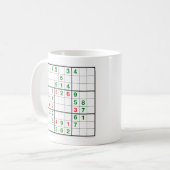 Wreath Sudoku met downloadbare puzzle Mok (Voorkant links)