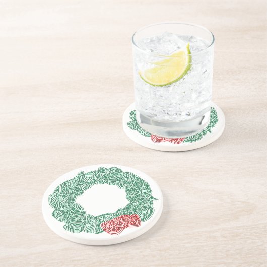 Wreath Zandsteen Onderzetter (Zijkant)