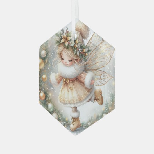 Wreathbound Wonder Glas Ornament (Voorkant links)