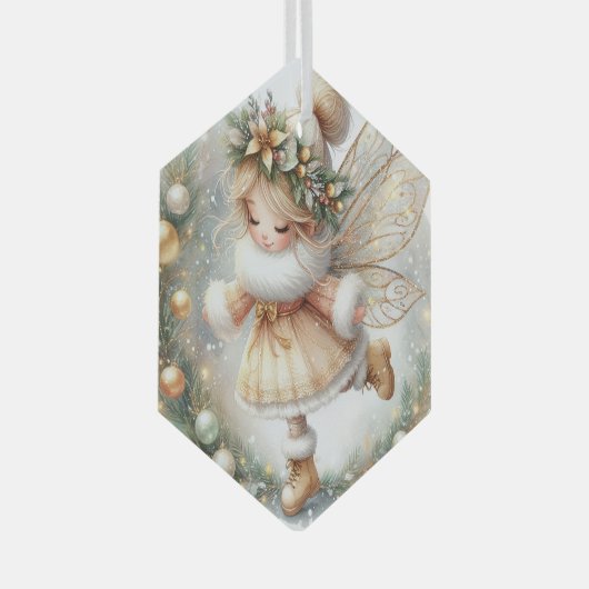 Wreathbound Wonder Glas Ornament (Voorkant Rechts)