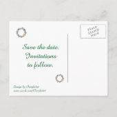 Wreathe Colorful Flowers sparen de Briefkaarten va (Achterkant)