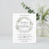 Wreatof Greenery BUDGET Wedding Invitation (Staand voorkant)