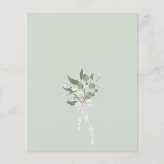 Wreatof Greenery BUDGET Wedding Invitation (Achterkant)