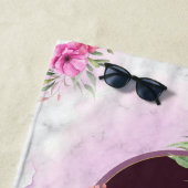 Wreator Floral Initiaal Letter Monogram Name Marbl Strandlaken (In situ)