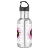 Wreator Floral Initiaal Letter Monogram Name Marbl Waterfles (Achterkant)