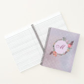 Wreator Modern Floral Waterverf Pattern Notitieboek (Binnen)