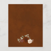 Wreator of Rust Oranje Rozen BUDGET Wedding Invite (Achterkant)