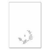 Wreator Traditional Floral Wreatal Minimal Monogra Kaart (Achterkant)
