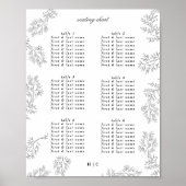 Wreator Traditional Floral Wreath Minimal Wedding Poster (Voorkant)