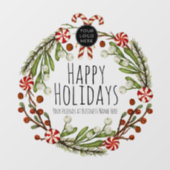 WreatPrettige feestdagen Business Logo Window Clin Raamsticker (Vel)