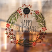 WreatPrettige feestdagen Business Logo Window Clin Raamsticker (Vel 2)