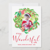 Wreats kerstfoto feestdagenkaart (Voorkant)