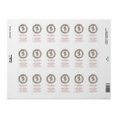 Wreats met rode bessen en cellen etiket (Full Sheet)