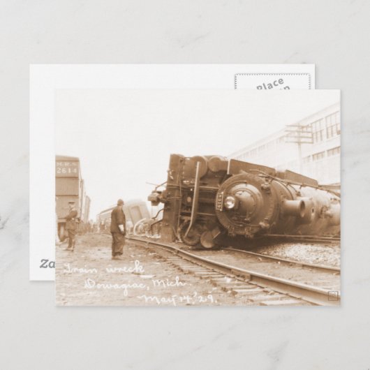 Wreck 1929 briefkaart (Voorkant / Achterkant)