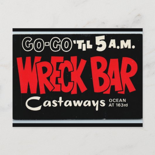 WRECK BAR DE CASTAWAYS MIAMI BEACH BRIEFKAARTEN (Voorkant)