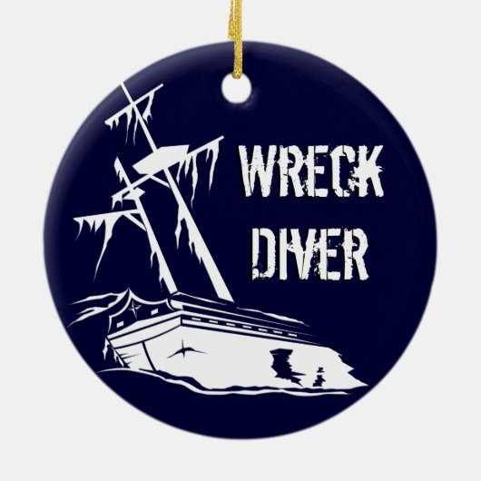 Wreck Diver Ornament (Achterkant)