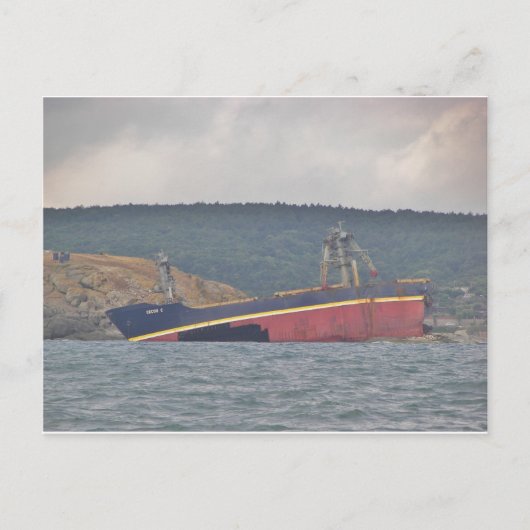 Wreck van de baan C Briefkaart (Voorkant)