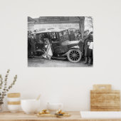 Wrecked Antiek Car, jaren 20 Poster (Keuken)