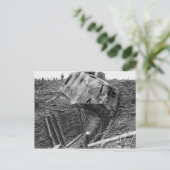 Wrecked Panzer Briefkaart (Staand voorkant)