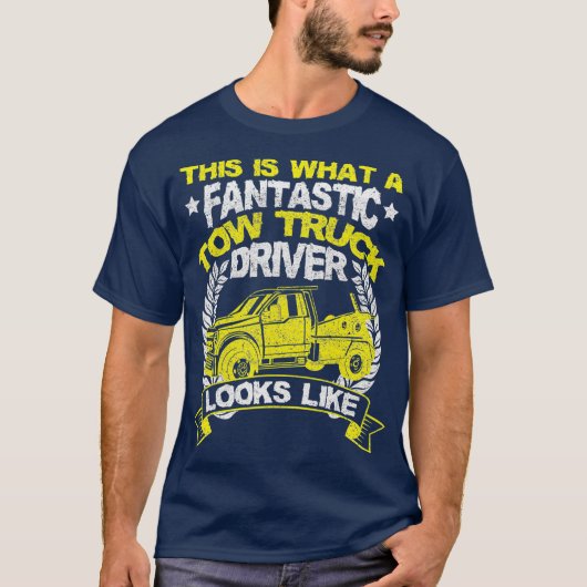 Wrecker Breakdown Recovery Tow Truck T-shirt (Voorkant)
