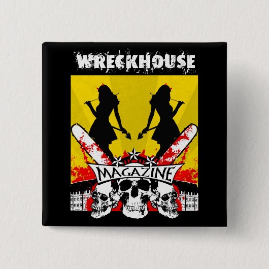 Wreckhouse Devil Girls Square Button (Voorkant)