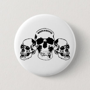 Wreckhouse Skulls Round Button