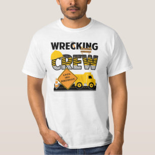 Wrecking Crew Shirt, Bouwwerkzone, naam T-shirt