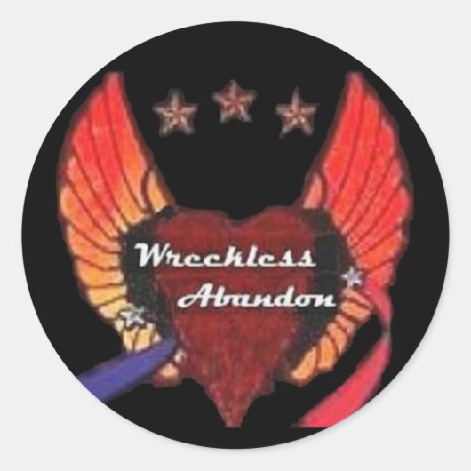 WRECKLESS ABANDON STICKER (Voorkant)