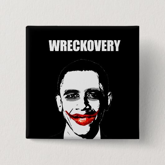 WRECKOVERY VIERKANTE BUTTON 5,1 CM (Voorkant)