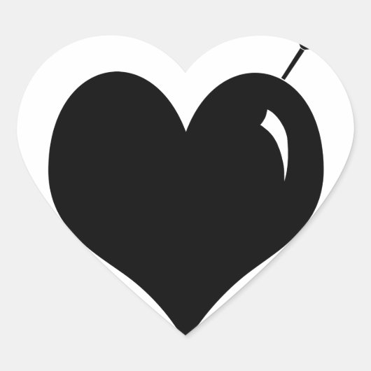 Wrede liefde hart Stickers (Voorkant)