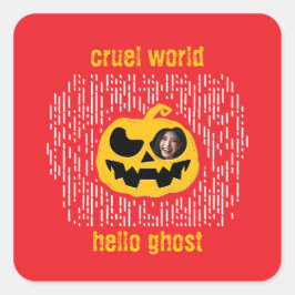 Wrede wereld vierkante sticker