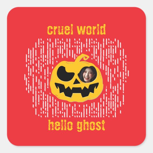 Wrede wereld vierkante sticker (Voorkant)