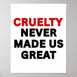 Wreedheid heeft ons nooit groot gemaakt Anti-trump Poster