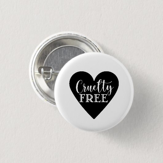 WREEDHEID VRIJ hart Ronde Button 3,2 Cm (Voorkant /achterkant)