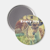 Wreedheid vrije magneet met hert, veganist (Voorkant / Achterkant)