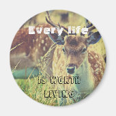 Wreedheid vrije magneet met hert, veganist (Voorkant)