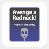 Wreek een roodhals vierkante sticker (Voorkant)