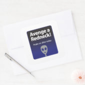 Wreek een roodhals vierkante sticker (Envelop)