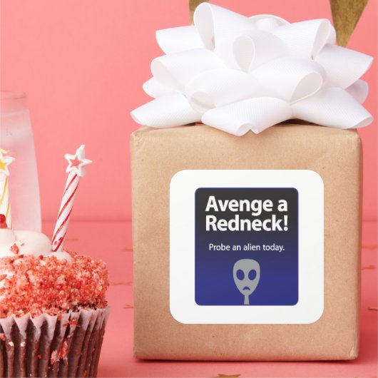 Wreek een roodhals vierkante sticker (Feest)